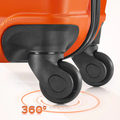 9 Piece Luggage Sets, Hard 20 24 28 in Luggage with 6 Pieces Organize Bags Travel Suitcases Sets with Wheels, Rosé