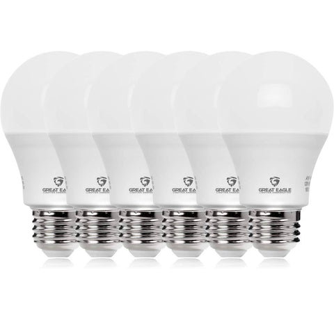 Great Eagle Lighting Corporation 100W Equivalent LED Light Bulb 1500 Lumens A19 4000K Cool White Non-Dimmable 15-Watt UL Listed (6-pack)
