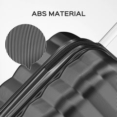 9 Piece Luggage Sets, Hard 20 24 28 in Luggage with 6 Pieces Organize Bags Travel Suitcases Sets with Wheels, Rosé