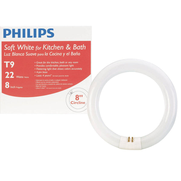 Philips T9 4-Pin Circline Fluorescent Tube Light Bulb, White
