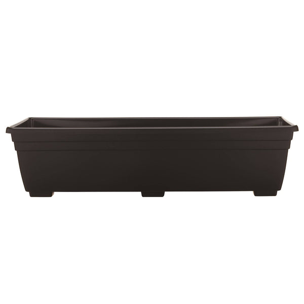Style Selections 36-in W x 6.6-in H Black Plastic Traditional Indoor/Outdoor Window Box | SW3612BK