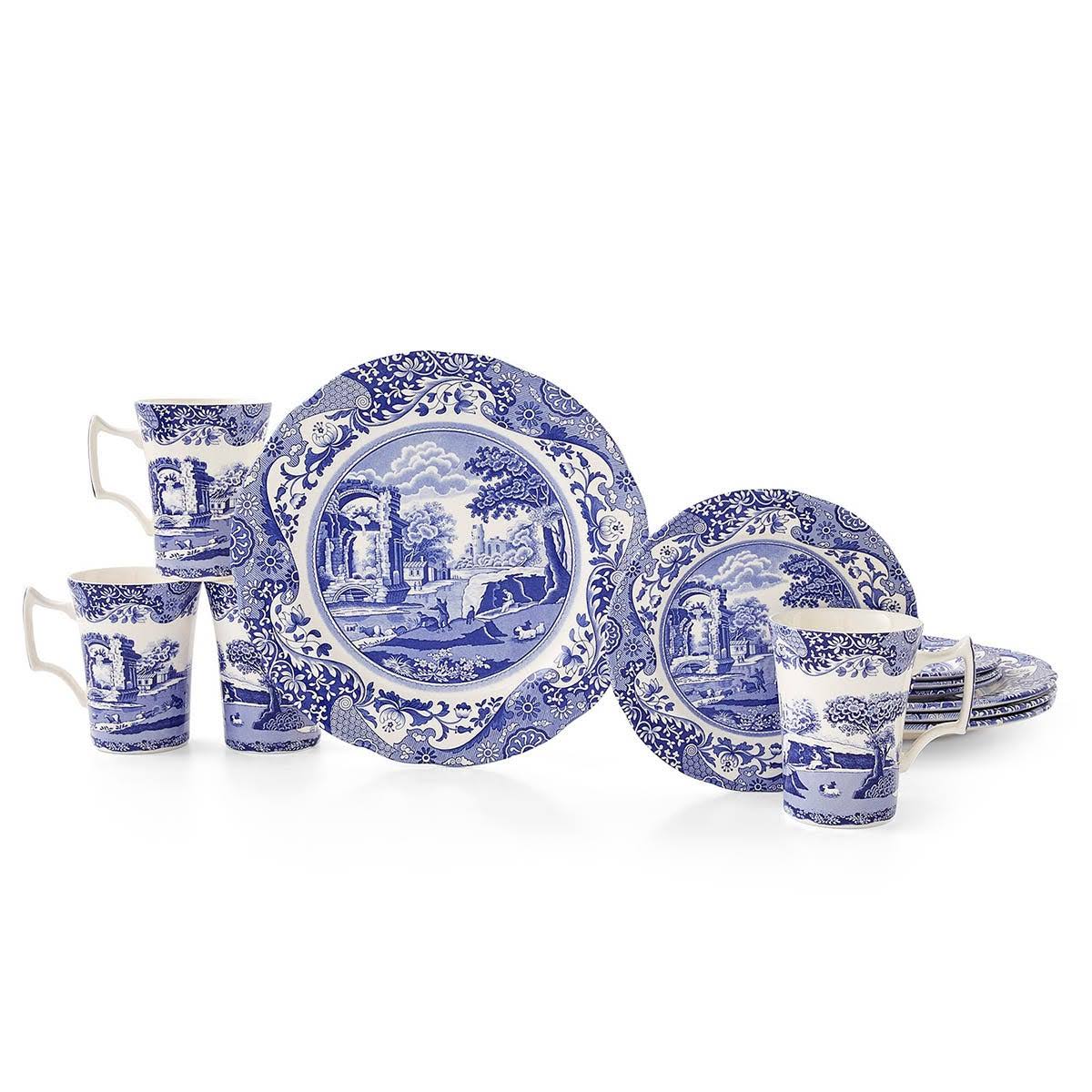 Spode Blue Italian 12-Piece Dinnerware Set