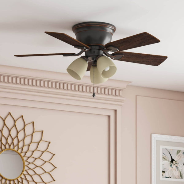 Harbor Breeze Centreville 42" Oil-Rubbed Bronze Indoor Flush Mount Ceiling Fan