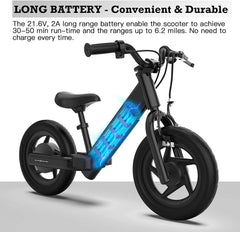 Hiboy BK1 Electric Bike for Kids Ages 3 - 5 Years, 24V 100W Electric Balance Bike 12 in Inflatable Tire Adjustable Seat, Electric Bicycle Gift for Kids