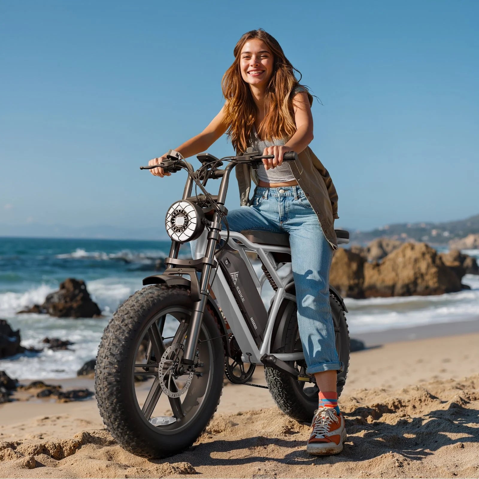 TST Electric Bike for Adults, 750W Peak 1500W Motor, 20"x4" Fat Tire, E Mountain Bike, 48V/15AH UL2849