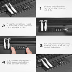 9 Piece Luggage Sets, Hard 20 24 28 in Luggage with 6 Pieces Organize Bags Travel Suitcases Sets with Wheels, Rosé