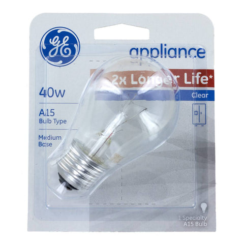 GE 40-Watt A15 Clear Medium Base Light Bulb