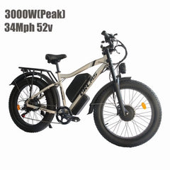 3000w（peak)Motor 190NM Electric Bike SMLRO MX500 for Adults, with 52v25ah Battery E Bicycles, 24" Fat Tire All - Terrain Electric Bicycle for Adult, Max 37MPH Ebike, 7 - Speed UL2849