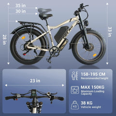 3000w（peak)Motor 190NM Electric Bike SMLRO MX500 for Adults, with 52v25ah Battery E Bicycles, 24" Fat Tire All - Terrain Electric Bicycle for Adult, Max 37MPH Ebike, 7 - Speed UL2849