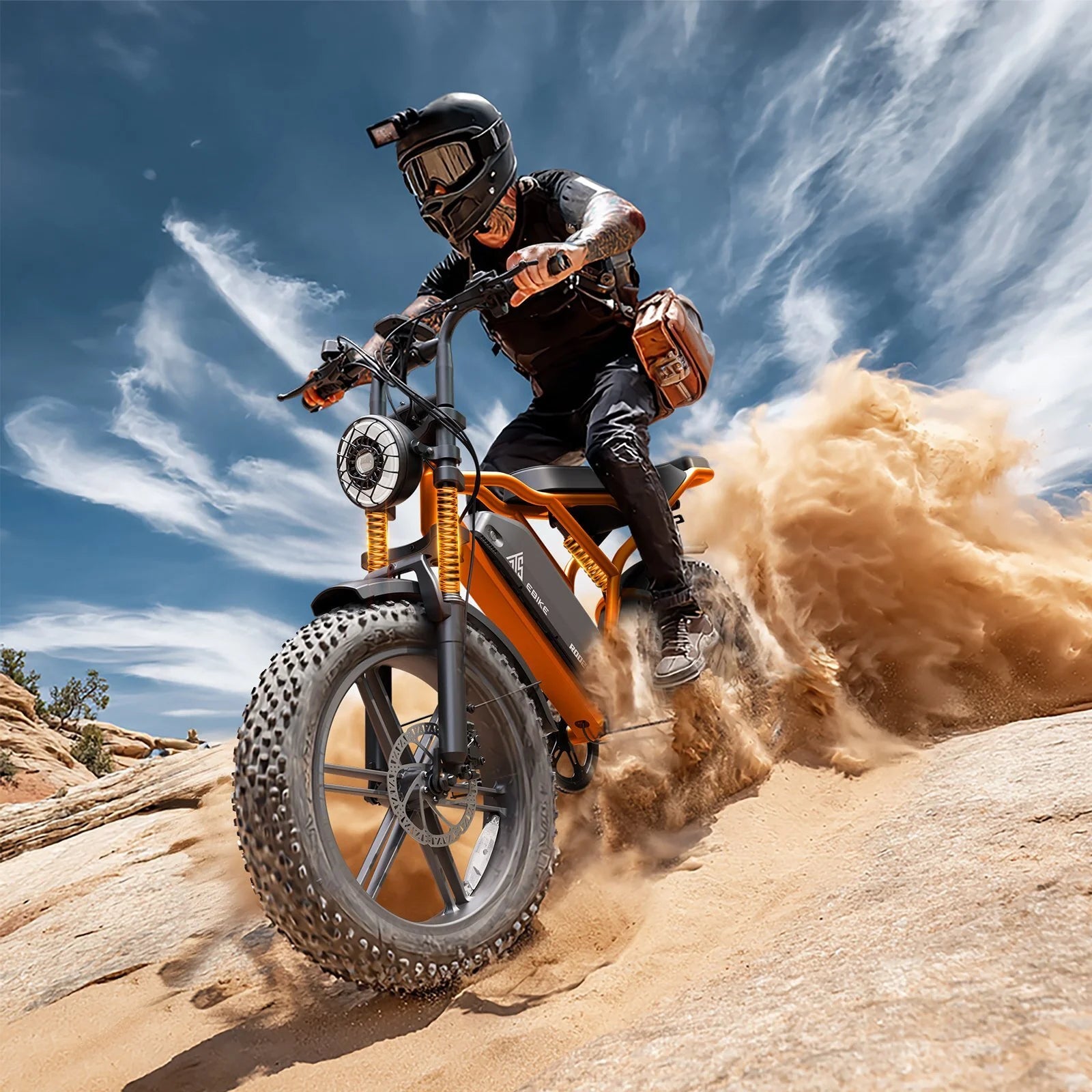 TST Electric Bike for Adults, 750W Peak 1500W Motor, 20"x4" Fat Tire, E Mountain Bike, 48V/15AH UL2849