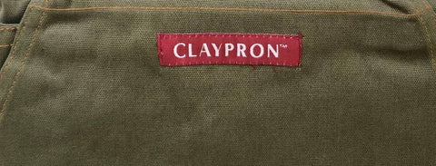 Claypron Artist Kitchen Apron (Olive Green)
