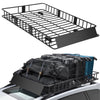 Naipo Roof Rack Cargo Basket, 500 lb, 64"x39"x6"extendable Roof Luggage Holder Rack with 4 U - Bolts for SUV/RV, Camping