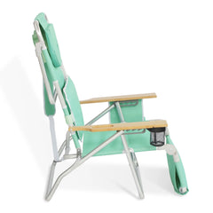 Open Box Ostrich Deluxe 3N1 Outdoor Lawn Beach Lounge Chair W/Footrest, Teal